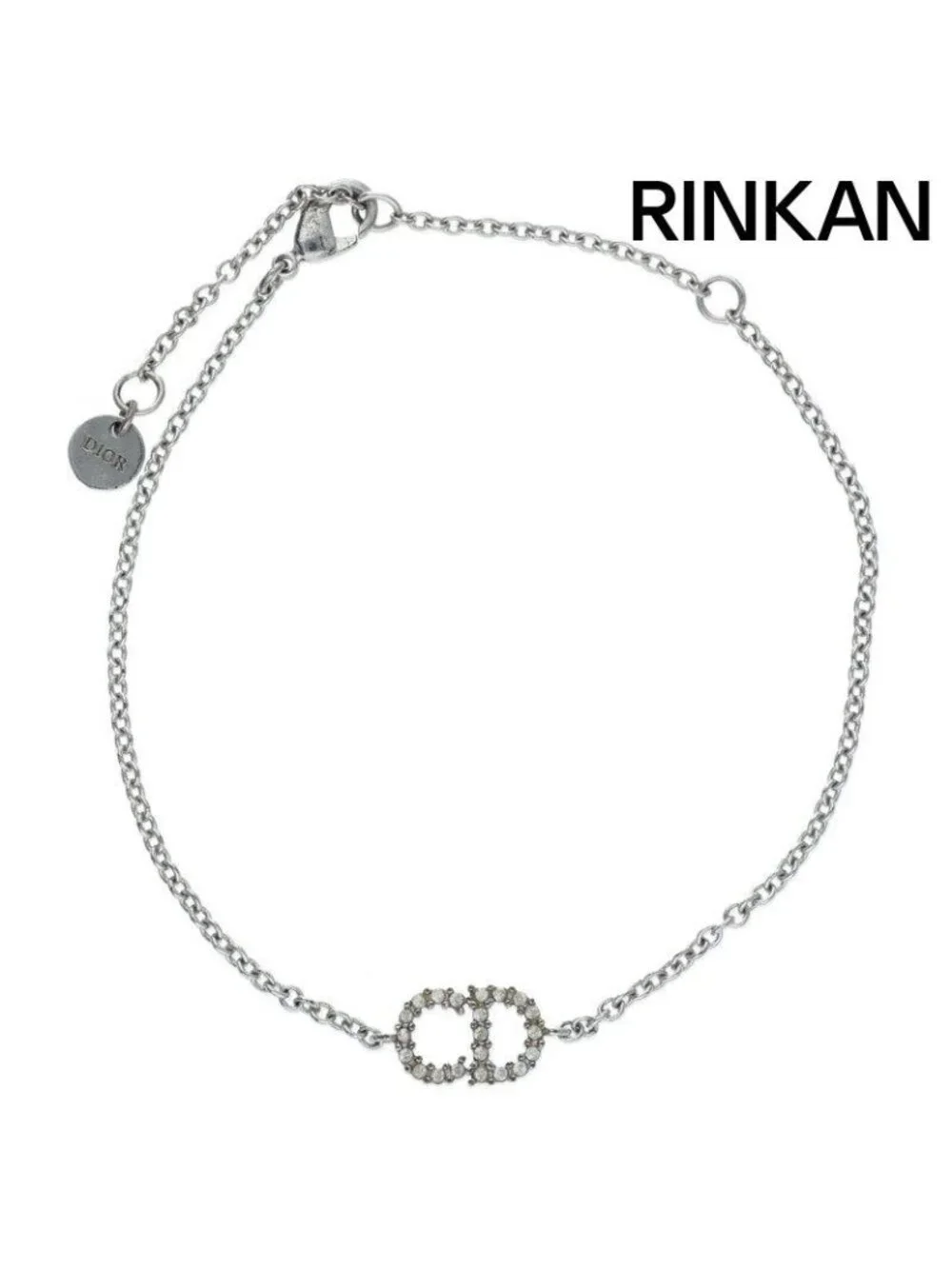 Dior Rhinestone Decoration CD Icon Bracelet
